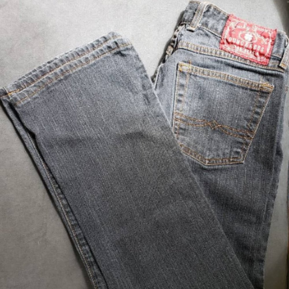 Vintage Lucky Brand Sz 4 / 27 Vintage Made In USA Dungarees, Gray Jeans, Gene M